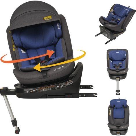 Siège auto pour enfant, installation ISOFIX, harnais à cinq points, Bleu (1/2)