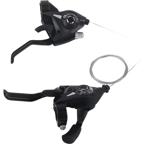1 Paire de Levier de Frein et Changement de Vitesses 24V en Alliage d'Aluminium pour VTT Noir (1/5)