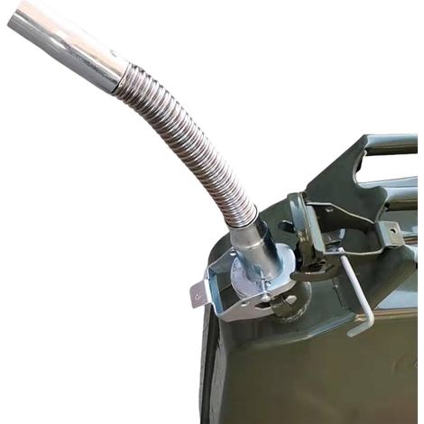 Bec Verseur Jerry Can – Verseur D'huile De Sécurité, Bec Flexible Jerry Can, Tuyau De Guidage En Acier Au Carbone Support De Bidons Et Portables De 12,2 Pouces Pour Le De Carburan (1/5)