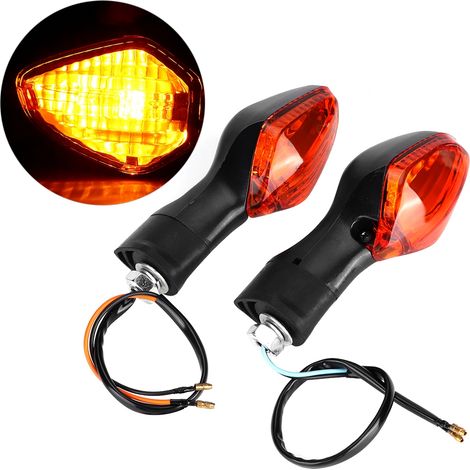 1 Paire Clignotants pour Moto Honda CRF250L Modifiée Noir Jaune (1/5)