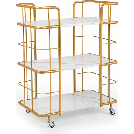 CASART Buffet Serving Cart 3 Tier Rolling Bar Cart (1/5)