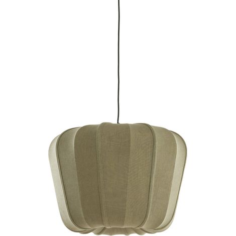 Light & Living - lámpara colgante - Zubedo - verde - textil - Ø (1/4)