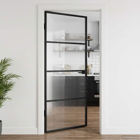 vidaXL Porte de maison 93 x 201,5 x 3,5 cm Aluminium et Verre Trempé