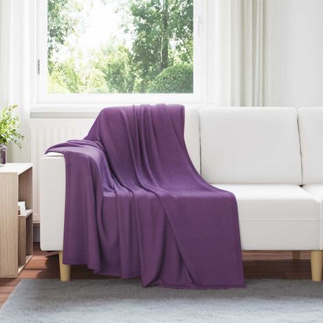 Überwurfdecke Lila 170 x 130 cm Fleece