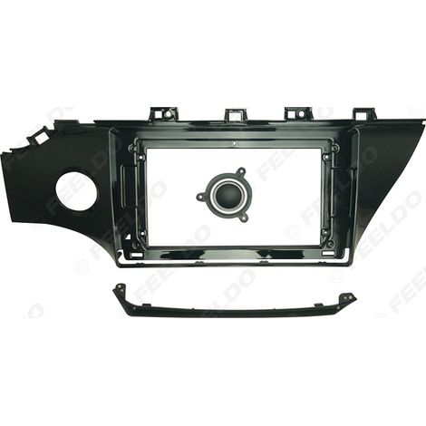 Compatible with Kia K2 (2017 and above): Modification frame for Android large screen navigation system, front frame of audio-video panel, 10.1 inch titanium left screen. (1/5)