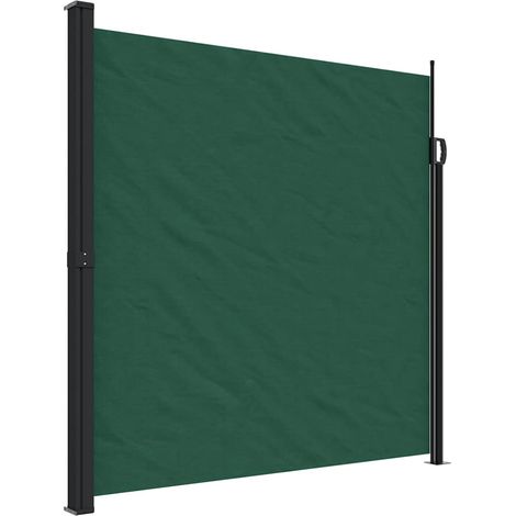 Tenda da Sole Laterale Retrattile Verde Scuro 200x500 cm vidaXL