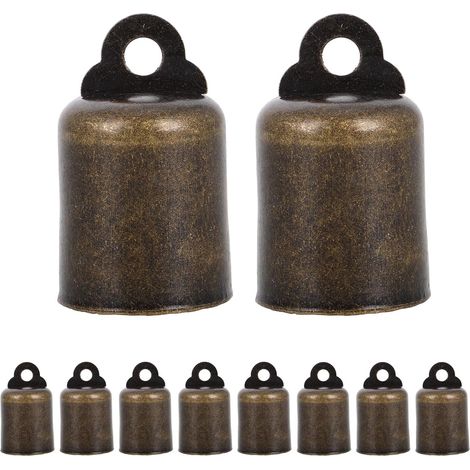 10 Pièces Clochettes en Fer Vintage pour Bricolage, Décorations de Noël à Suspendre, Cloches de Vache Rustiques pour Jardins et Projets DIY (1/5)