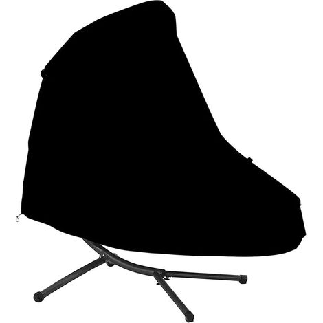 1 Housse De Chaise Suspendue Tissu Oxford 420D Imperméable Avec Fermeture Éclair Pour Jardin Et Terrasse Noir