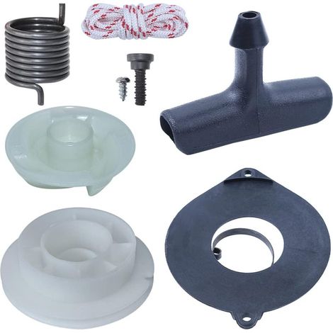 Kit de corde à poignée avec ressort de lanceur à rappel pour tronçonneuse Husqvarna 435 440 Partie 505647301, 537423201, 540057502 (1/5)