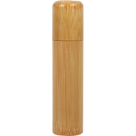 Boîte de Rangement à Thé en Bambou Naturel Artisanal, 12cm x 2.5cm, Rond et Portable (1/5)