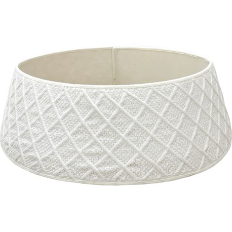 Falda para árbol de Navidad, árbol de Navidad tejido con estampado de rombos, soporte para árbol de Navidad, decoración, adorno navideño (1/5)