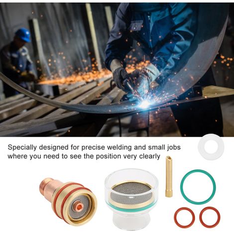 Beyamis Kit de soudage TIG TFM53NCN avec torche TIG, coupelle en verre et pince pour WP17/WP18/WP262,4 mm (1/5)