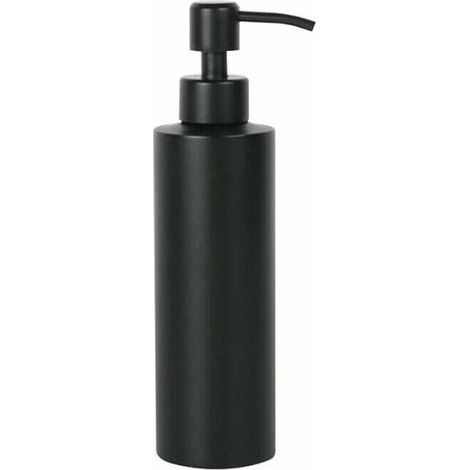 Distributeur de Savon Noir, Bouteille à Pompe Distributrice de 350ml Facile à Presser, Distributeurs de Savon et de Lotion en Métal Antirouille (1/5)