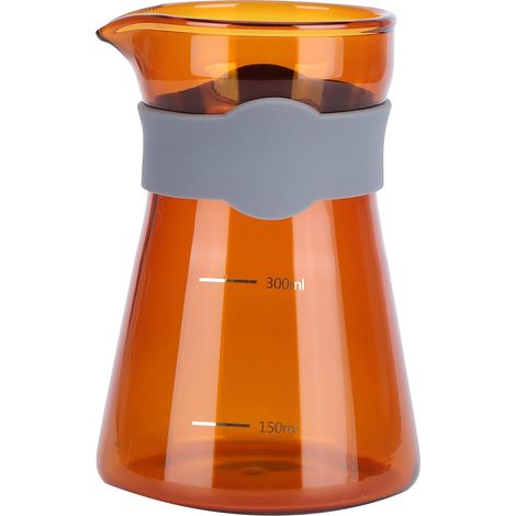 Cafetière en verre borosilicaté haute résistance avec balance intégrée, verseuse thermorésistante et contrôle précis du niveau d'eau (1/4)