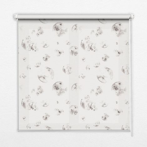Innenrollo Fensterrollo - Rollo ohne Bohren - Sichtschutzrollo - Lichtdurchlässiges Rollo - Rechteckiges - Rollo - (80 cm x 180 cm) - Planeten