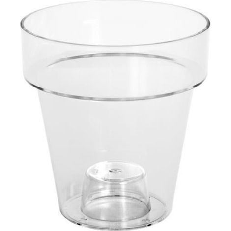 Vase Orchidées - Verre Soufflé - Transparent - 15x15x40 cm - Extérieur