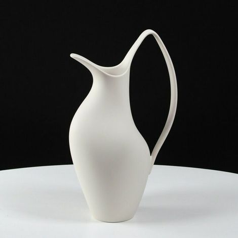 Jarrón decorativo de cerámica Roma blanco - Jarra de 33 cm (1/5)