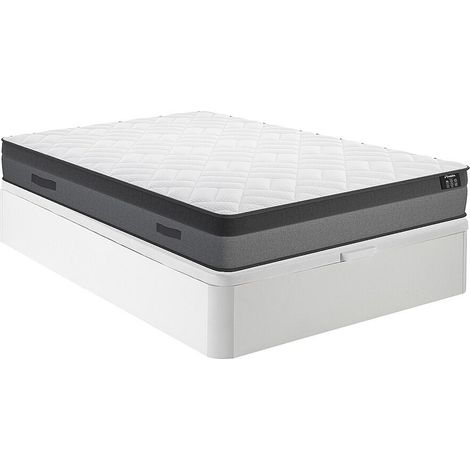 Set 160x200cm rete vano Bianco + materasso molle insacchettate e memory foam sp. 24cm - ILLUSION di YSMÉE