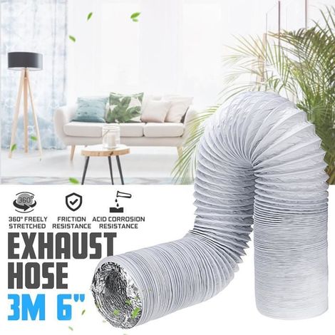 3Mx15CM Tuyau De Climatiseur Portable En Pvc Flexible Tube De Ventilation Universel Tuyau Kit Pour Climatiseur Mobile (1/4)