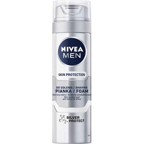 Espuma de afeitar Nivea Men Skin Protection Silver Protect 200 ml