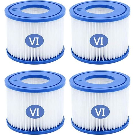 Ensemble de 4 filtres pour spa Bestway Type VI, taille adaptée aux filtres de piscine, cartouche filtrante (1/5)