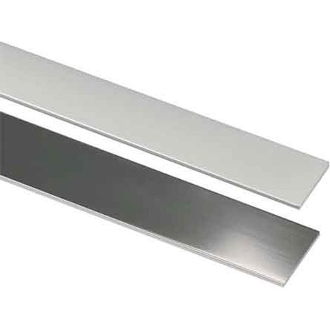 PROFILO PER RIVESTIMENTO PIATTO 15x2 mm - lucido - barra 2 mt Q.TA 10