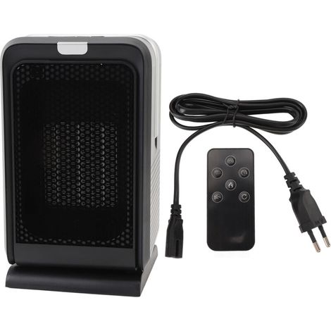 1000W Portable Electric Heater, Fast Heating, Compact and Cool, Oscillating, for Bedroom, Office, Black EU Plug, 220V (1/5)