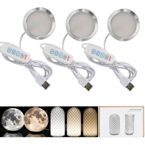 Dreifarbige LED-Lampe 001 für Bambu Lab Makerworld 3D-Druck-Lampenset, Ersatzteile, 5 V, USB-Stromversorgung, warmes Licht (3000 K) (1/4)