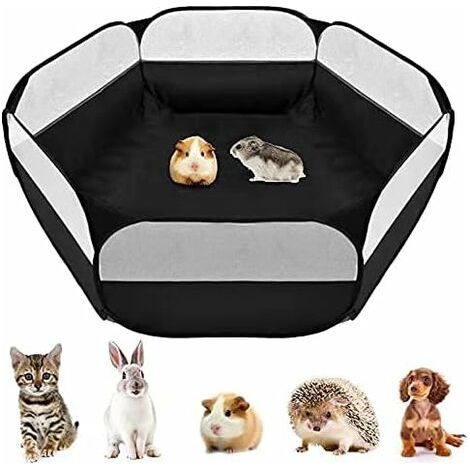 Parc Pour Animaux - Clôture D'Exercice Pliable - Maille Respirante Et Transparente - Pour Chaton Lapin Hamster - 1 Pièce (1/5)