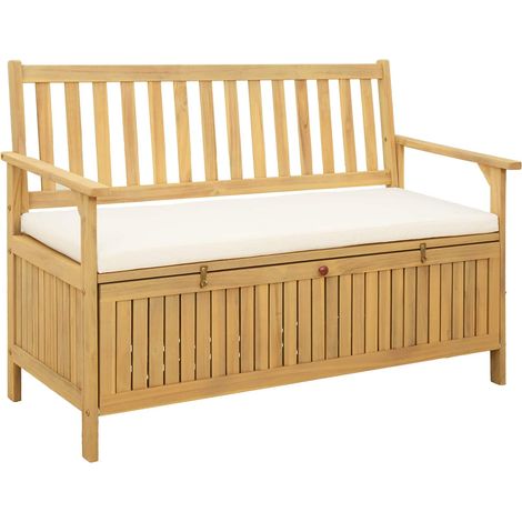 Sitzbank mit Stauraum mit Kissen mit Speicher 120 x 63 x 84 cm vidaXL