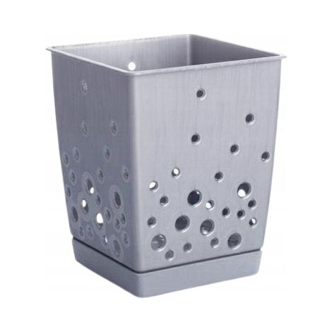 Escurridor de cubiertos con soporte, gris