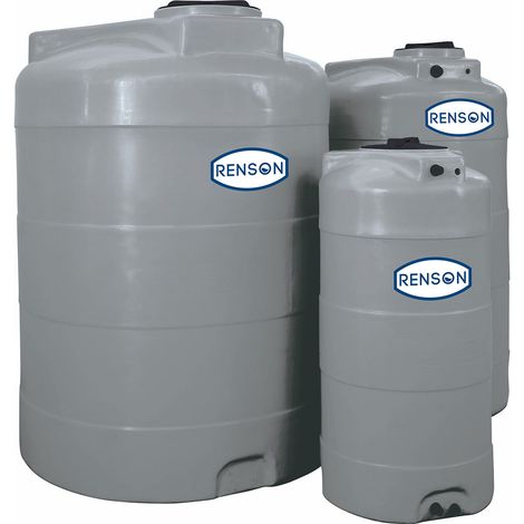 Cuve Stockage Verticale Grise en Polyéthylène 1000L - RENSON