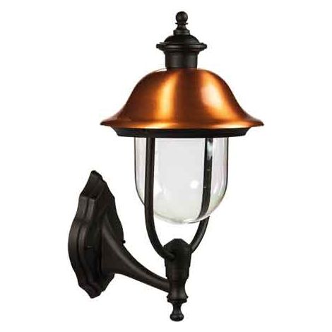 LANTERNA DA PARETE 'CALLIOPE UP' Colore Nero/Rame
