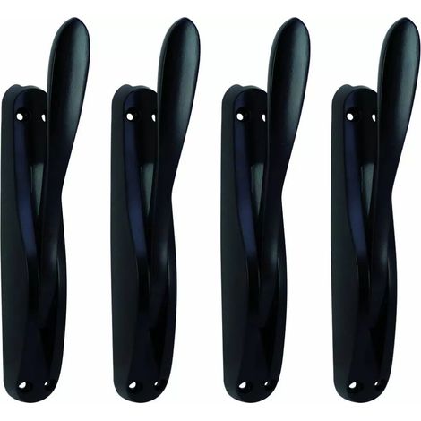 Crémone 43/RY59 fonte en applique Bouvet - Bouton standard fonte - Noir 9005