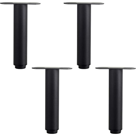 Pied De Lit, Pieds De Sommier, Lot De 4 Pied De Lit Liaison MéTal RéGlables En MéTal Pieds Pour Sommier, TrèS RéSistants Convient Pour Lattes Universel Sommier MéTal, Armoire, Canapé 18 à 33Cm (Gris) (1/4)