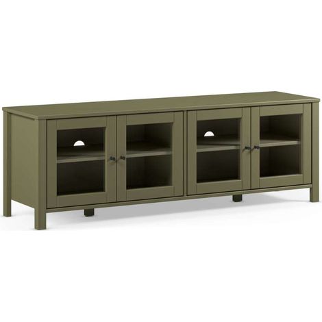 Mueble para televisión 4 puertas mod-Alexis acabado verde, 150cm(ancho) 50cm(alto) 40cm(largo) (1/5)