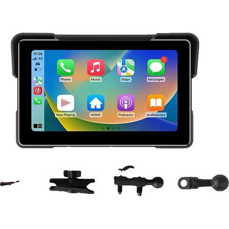 Cruscotto digitale per moto, CarPlay wireless, impermeabile, DVR da 7 pollici 1080P (1/2)