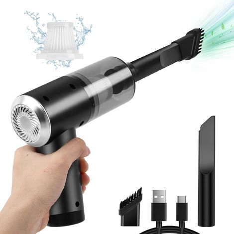 Mini aspirateur portable, aspirateur à main sans fil avec clavier et moteur à brosse haute puissance, toujours disponible (1/5)