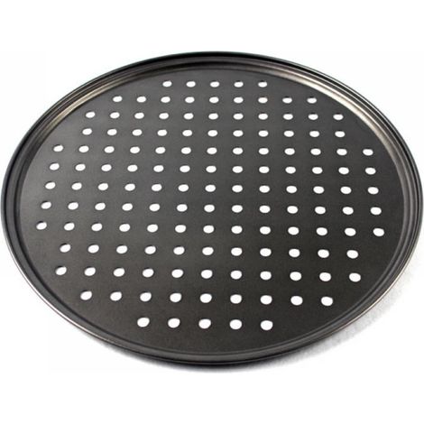 Plaque À Pizza Percée - Plaque À Pizza En Acier Épais Pour Four - Plaque De Cuisson Rond Avec Trous - Pour Maison Ou Restaurant - 24,5 cm (1/5)