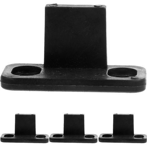 4 supports de guidage au sol pour porte de placard coulissante - Quincaillerie pour porte de placard coulissante-4.50X2.40X2.00CM-Black (1/2)