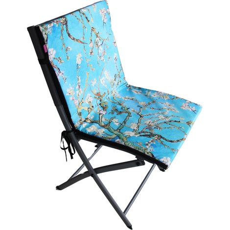 Cuscino per sedia impermeabile con schienale, colore mandorla, 80x40 cm, SUGGERIMENTO. (1/5)