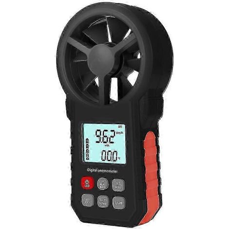 Anémomètre portatif 25-26, anémomètre portable (CFM), anémomètre avec rétroéclairage LCD, prévisions météorologiques (D) (1/5)