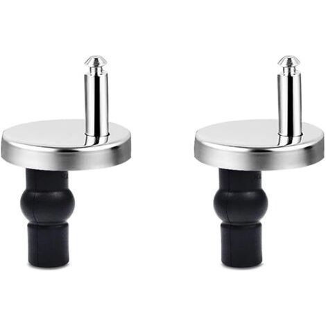 FENOPLASTICA1 paire fixations siège de toilette à dégagement rapide, charnières de siège de toilette à fermeture douce, charnières de rechange en acier inoxydable, vis et fixations pour siège de toile (1/5)