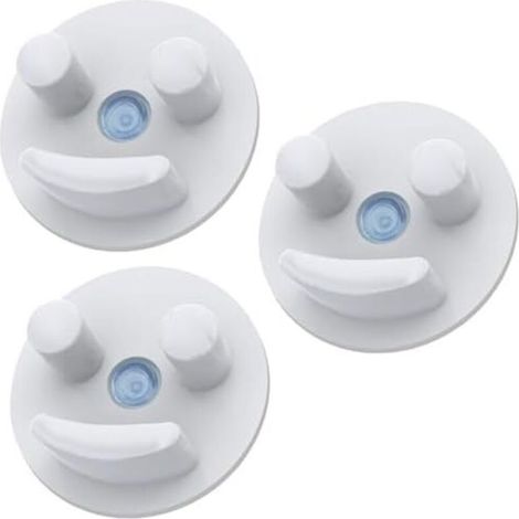 Porta spugne, scolapiatti moderno e minimalista con ventosa, bianco, set da 3, autodrenante e lavabile in lavastoviglie (spugne non incluse) (1/4)