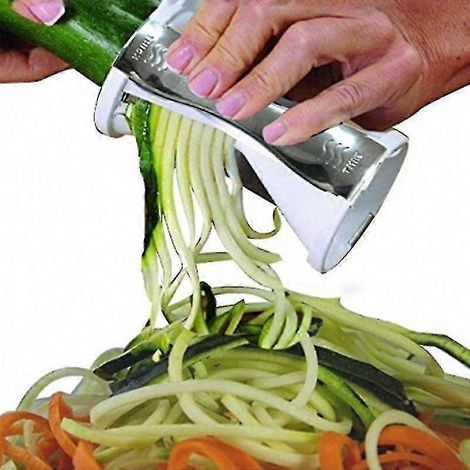 1 coupe-légumes en spirale pour réaliser des pâtes de légumes. entonnoir multifonctionnel. référence z42288. blanc (1/5)