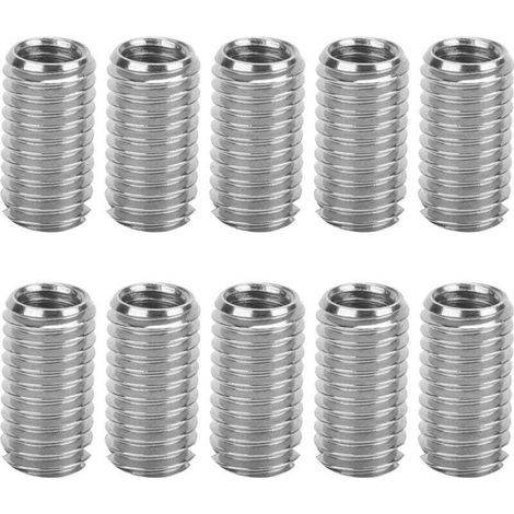 10 Stück Gewindeeinsätze (Außen- und Innengewinde) Reduziermuttern Reparaturwerkzeug Edelstahl Industriebedarf - Crezuo (1/4)