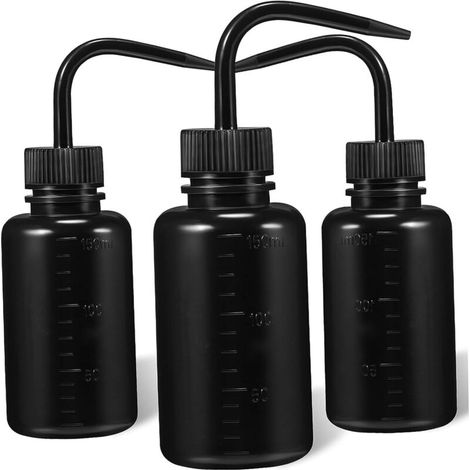 3 Pieces Empty Plastic Washing Bottles 150ml 3 Black Small Washing Succulent Washing Eyelash Squeeze Water Bottles or Contact Lens Wash Bottle (1/5)