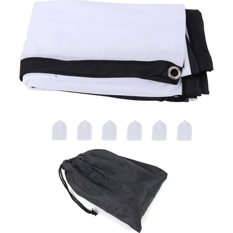 Écran de cinéma extérieur 100 pouces pliable anti-pli 16:9, rideau Portable blanc pour cinéma maison