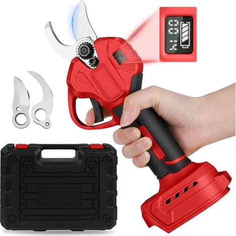 Sécateur électrique sans fil 45 mm pour 18 V (sans batterie) Élagueur moteur sans brosses, scie électrique à batterie, ciseaux pour branche, ciseaux LCD, élagage d'arbres fruitiers (1/5)
