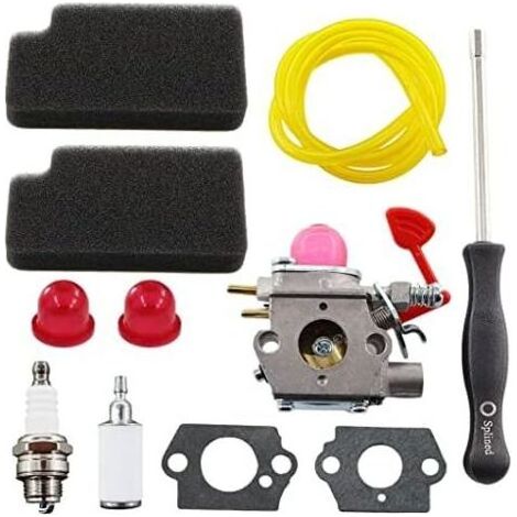 Carburateur avec filtre à air, tournevis, bougie dallumage pour Walbro WT-875 Poulan BVM200C BVM200VS P200C GBV325 P325 Craftsman 545081855 358794650 (1/4)